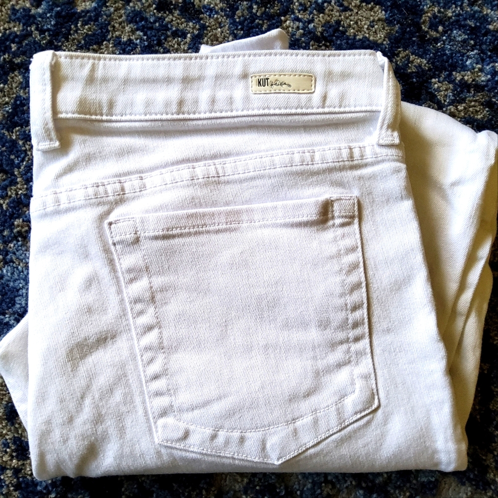 Kut From the Kloth Diana Skinny white jeans size 14